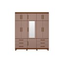 Ver imagem 1 de Roupeiro Triton Plus 11 Portas e 6 Gavetas - Nogueira Cappuccino - Albatroz