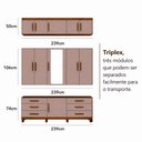 Ver imagem 3 de Roupeiro Triton Plus 11 Portas e 6 Gavetas - Nogueira Cappuccino - Albatroz