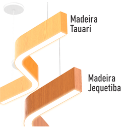 Lustre Madeira Grande Comprido Linear Z Slin 92cm - Snk 03 - Jequetiba - 3000k - 6