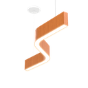 Ver imagem 1 de Lustre Madeira Grande Comprido Linear Z Slin 92cm - Snk 03 - Jequetiba - 3000k