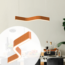 Ver imagem 3 de Lustre Madeira Grande Comprido Linear Z Slin 92cm - Snk 03 - Jequetiba - 3000k