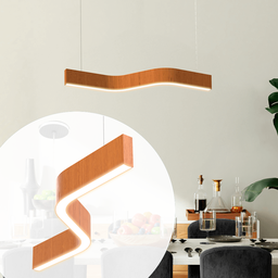 Lustre Madeira Grande Comprido Linear Z Slin 92cm - Snk 03 - Jequetiba - 3000k - 3