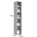 Ver imagem 4 de Armário Suspenso Multiuso para Banheiro 30cm com 2 Portas Bergamo