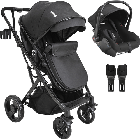 Carrinho de Bebe Kiddo Vox Ii Bebe Conforto Colinho Preto