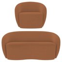 Ver imagem 1 de Sofá 2 Lugares Living 160cm e 1 Poltrona Giratória Garbin K04 Bouclê Terracota - Mpozenato