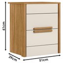 Ver imagem 2 de Mesa de Cabeceira Dhara Freijó Off White - Moval