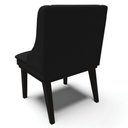 Ver imagem 7 de Kit 8 Cadeiras Estofadas para Sala de Jantar Base Fixa de Madeira Preto Lia Linho Preto - Ibiza