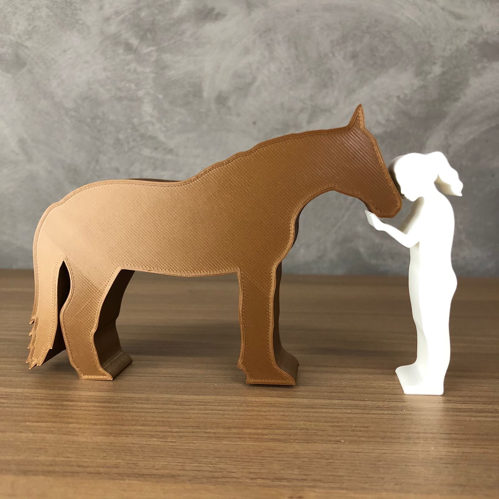 Dueto Menina e seu Cavalo Vegras Branco - 1