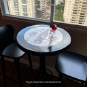 Ver imagem 4 de Mesa Madeira Azulejo 60cm - Bistrô Fixa 98cm - Preta - More Wine