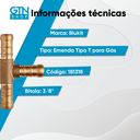 Ver imagem 2 de Emenda Tipo T Gás Multiuso 181318 Blukit 3/8