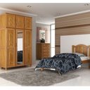 Ver imagem 1 de Guarda-roupa 6 Portas Espelho Cama Cômoda Madeira Mel