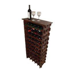 Adega Vinho Madeira 70 Garrafas Cor Imbuia C05 Cevey Adegas e Artesanatos - 2