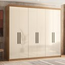 Ver imagem 2 de Guarda Roupa Venice Casal Quarto com 6 Portas e 4 Gavetas Amendola/off White