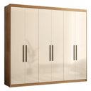 Ver imagem 1 de Guarda Roupa Venice Casal Quarto com 6 Portas e 4 Gavetas Amendola/off White