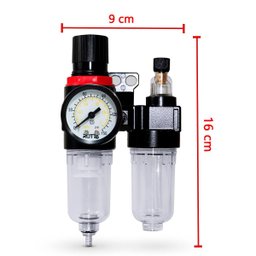 3 Filtros de Ar Eliminador Água e Lubrificador Regulador de Pressão Manômetro 1/4 Rotta 376 Afc-2000 - 2