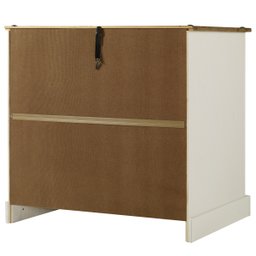 Balcão Buffet de Madeira Maciça com 2 Portas e 2 Gavetas Branco Lavado - 7