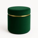 Ver imagem 2 de Kit  Puff com Cinta Dourada Superior Verde Veludo
