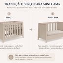 Ver imagem 4 de Berço 2 em 100% MDF Cabeceira Reta com Detalhe Theo Bege/Areia/Rose