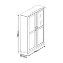 Ver imagem 2 de Guarda Roupa Solteiro com Espelho 1293c Cobre 2 Portas Castanho Finestra