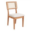 Ver imagem 6 de Conjunto Mesa Jantar 200 cm X 100 cm Tampo Barril com 8 Cadeiras Tela Palha e Assento Estofado 100%