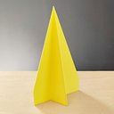 Ver imagem 3 de Estatueta Avião Origami P - 13,5cm comp. - Toque 3D:Amarelo