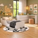Ver imagem 2 de Kit Cama Infantil Montessoriana com Escrivaninha L 6 Gavetas Dino Multimóveis MP4819 Branco
