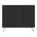 Ver imagem 2 de Aparador Buffet 3 Portas Retrô Veneza Multimóveis V1009 Preto/Branco Preto/Branco