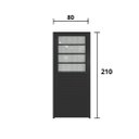 Ver imagem 4 de Porta Basculante Aluminio Preto 2.10 X 0.80 Lado Esquerdo- Hale