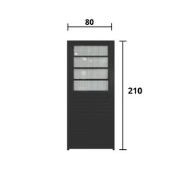 Porta Basculante Aluminio Preto 2.10 X 0.80 Lado Esquerdo- Hale - 4