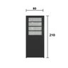 Porta Basculante Aluminio Preto 2.10 X 0.80 Lado Esquerdo- Hale - 4