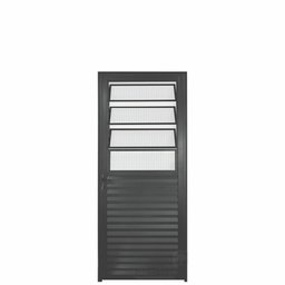 Porta Basculante Aluminio Preto 2.10 X 0.80 Lado Esquerdo- Hale - 1