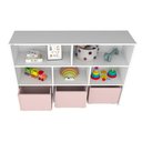 Ver imagem 3 de Estante de Nichos com Baús Natan MDF 130cm Rosa Woodcore