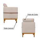 Ver imagem 5 de Poltrona Decorativa Estofada com Pés em Madeira Maciça Estelí Espresso Móveis