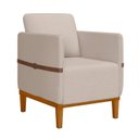 Ver imagem 3 de Poltrona Decorativa Estofada com Pés em Madeira Maciça Estelí Espresso Móveis