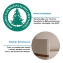 Ver mais imagens de Poltrona Decorativa Estofada com Pés em Madeira Maciça Estelí Espresso Móveis