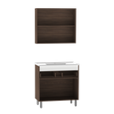 Ver imagem 4 de ​conjunto Banheiro Paris 80cm Armário Completo Gabinete Cuba Espelheira