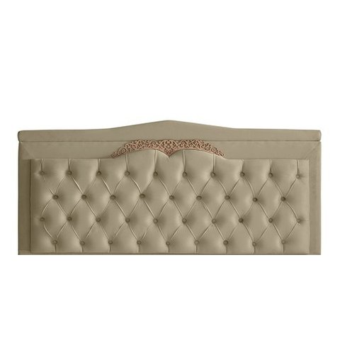 Cabeceira de Cama Box Painel Helena Casal 140 Cm Retro Capitonê Botão Encapados Suede Bege Eli Móvei