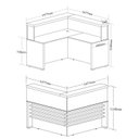 Ver imagem 4 de Conjunto Escritório Artany: Balcão e Estante c/ LED