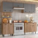 Ver imagem 1 de Cozinha Compacta Pepper Nicioli - Carvalho Rústico/Chumbo