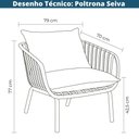 Ver imagem 3 de Poltrona Seiva Rivatti em Polipropileno Fendi Almofada em Amêndoa