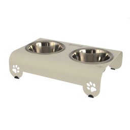 Comedouro Elevado Duplo Cão Porte Mini Branco - 2