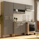 Ver imagem 4 de Armário Completo com 10 Portas Brest Freijó Gris