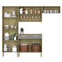 Ver imagem 3 de Armário Completo com 10 Portas Brest Freijó Gris