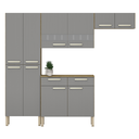 Ver imagem 1 de Armário Completo com 10 Portas Brest Freijó Gris