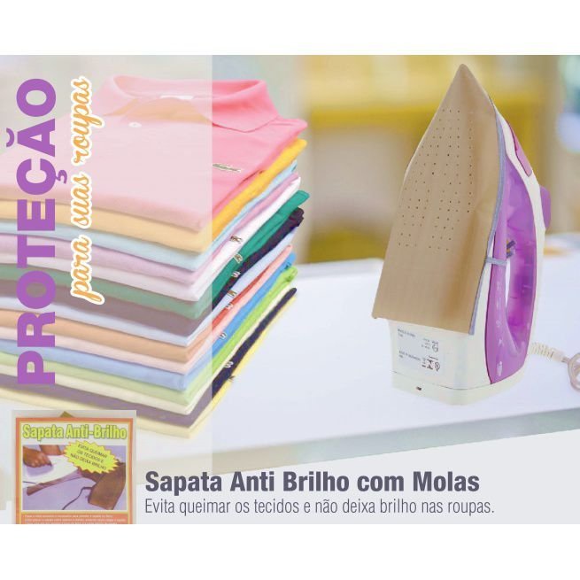 Ver imagem 4 de Sapata Anti-brilho para Ferro de Passar Roupa - Uso Doméstico - Tamanho Universal - Panami