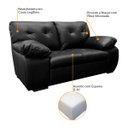Ver imagem 5 de Sofá de Couro 2 Lugares Texas 158cm M06 Cor Preto 450 - ADJ DECOR SOFÁ 2 LUGARES 3 LUGARES COURO