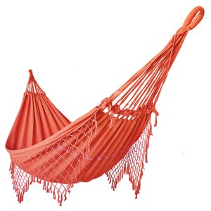 Rede de Dormir Casal Balanço de Algodão Reforçada 3,80m X 1,50m Varias Cores:laranja