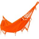 Ver imagem 1 de Rede de Dormir Casal Balanço de Algodão 3,60m x 1,50m Cor: Laranja