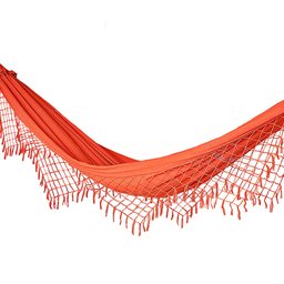 Rede de Dormir Casal Balanço de Algodão Reforçada 3,80m X 1,50m Varias Cores:laranja - 2