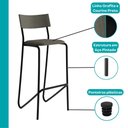 Ver imagem 6 de Ilha de Cozinha Milla e Banquetas Carraro Nogal Preto